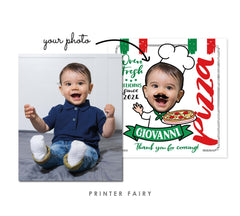 Personalized Pizza Box Label, Trattoria Party Decoration (Digital Printable)