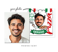 Personalized Pizza Party Label, Custom Pizza Box (Digital Printable)