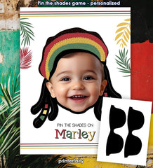 Personalized Reggae Pin the Shades Party Game (Digital Download)