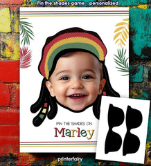 Personalized Reggae Pin the Shades Party Game (Digital Download)
