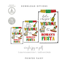 Editable Cinco de Mayo Welcome Sign, Fiesta Party Printable Decorations (Instant Download)