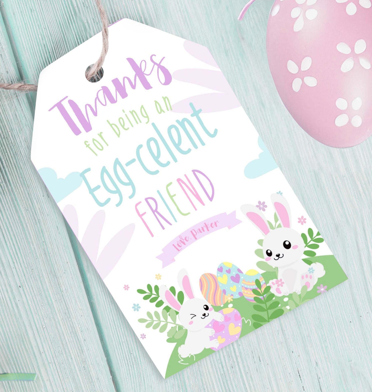 Eggcellent Easter Gift Tags, Editable Printable (Instant Download)