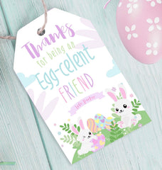 Eggcellent Easter Gift Tags, Editable Printable (Instant Download)