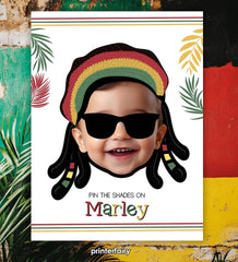 Personalized Reggae Pin the Shades Party Game (Digital Download)