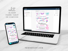 Pool Party Era Editable Invitation Template, Pool Party Birthday Invitation, Instant Download