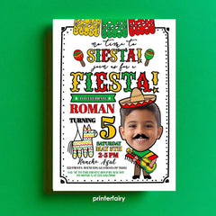 Cinco de Mayo Birthday Invitation, Fiesta Party Template, Editable (Digital Download)