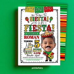 Cinco de Mayo Birthday Invitation, Fiesta Party Template, Editable (Digital Download)