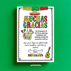 Cinco de Mayo Thank You Cards, Mexican Fiesta, Printable Template (Digital Download)