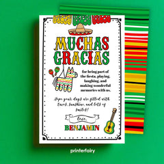 Cinco de Mayo Thank You Cards, Mexican Fiesta, Printable Template (Digital Download)