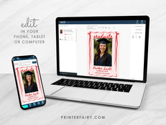 Editable Graduation Party Invitation Template (Instant Download)