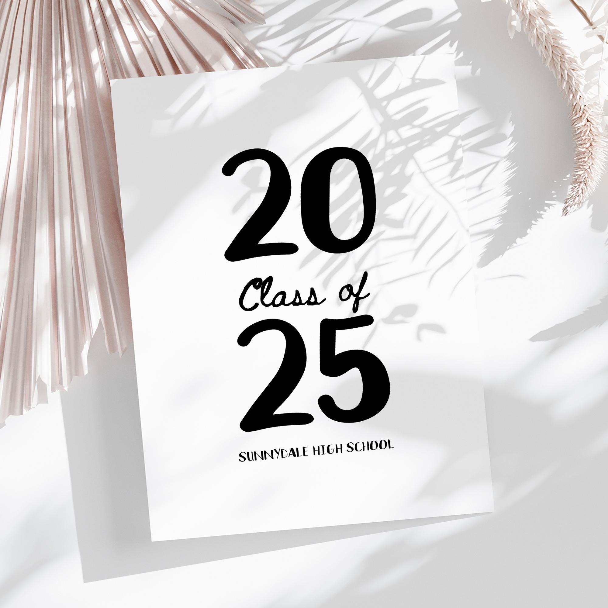 Editable Graduation Party Invitation Template, Modern Invite (Instant Download)