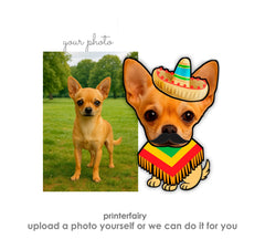 Cinco de Mayo Dog Fiesta Toppers, Custom Pet Photo (Digital Download)