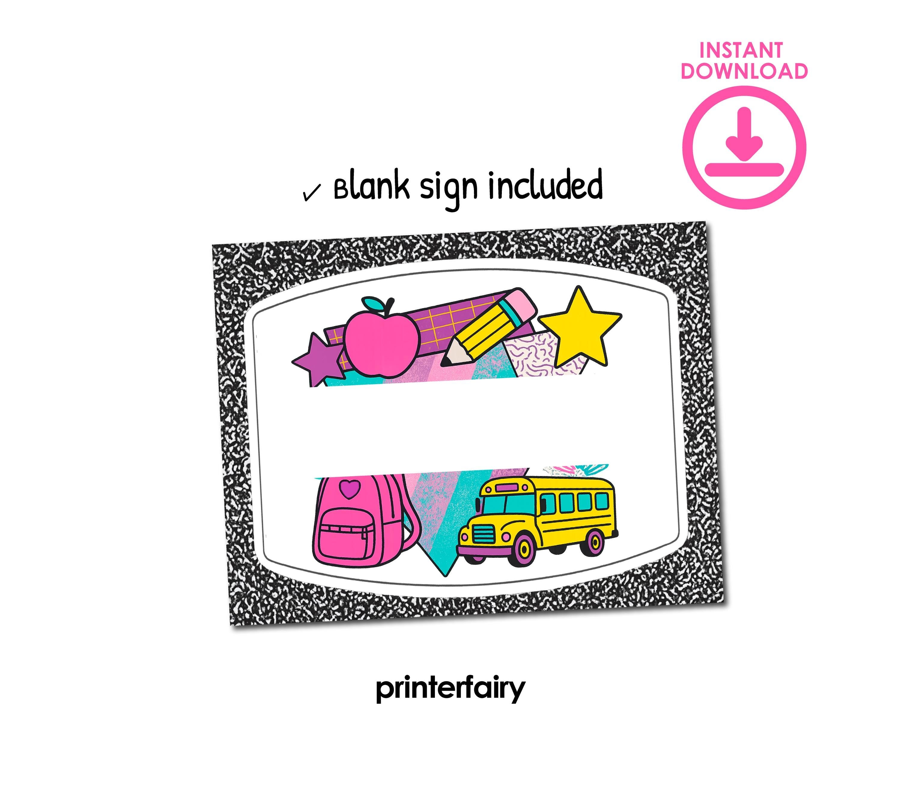 First & Last Day of School Printable Signs, Nursery to 12th Grade (Digital Download)