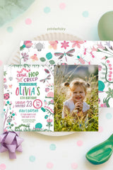 Bugs Birthday Invitation, Photo, Creepy Crawly Party (Digital Invite)