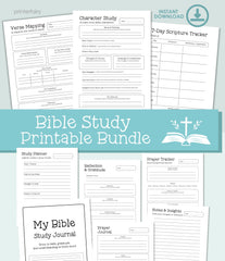 Bible Study Journal Printable Templates, Instant Download