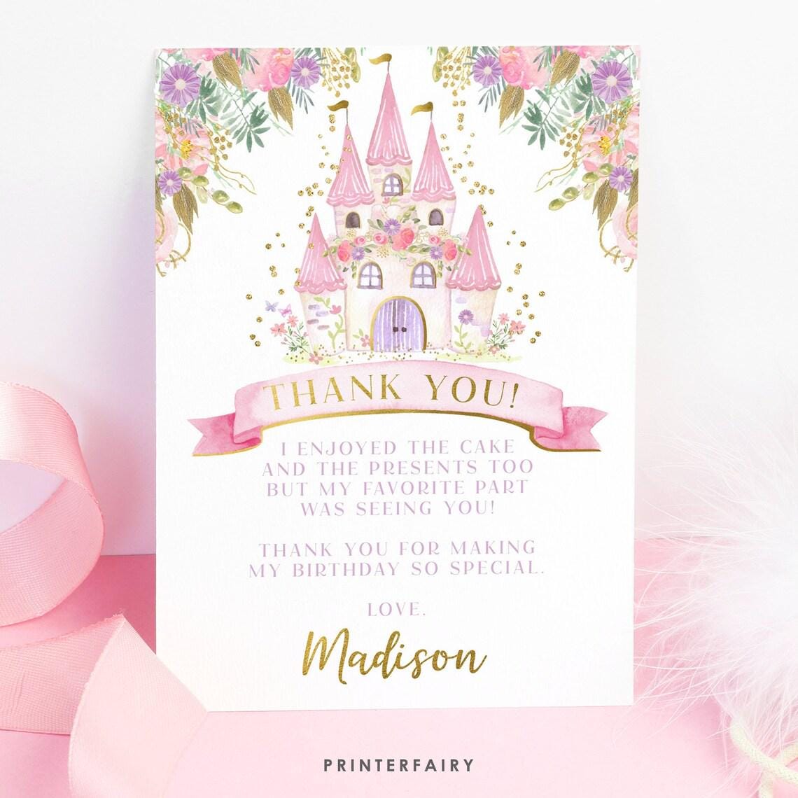 Princess Birthday Party Bundle Editable Templates for any age, Instant Download