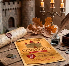 Knight Castle Birthday Invitation Editable Template, Instant Download