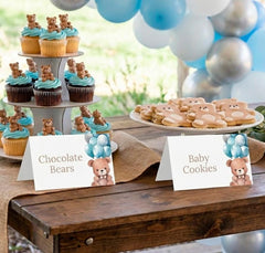 Bear Printable Food Cards Editable Templates, Instant Download