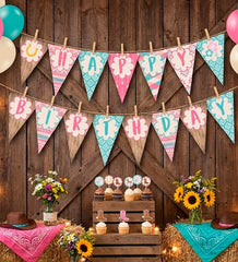 Cowgirl Birthday Party Banner Printable Decorations, Instant Download