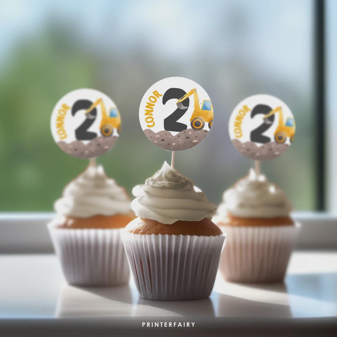 Construction 2nd Birthday Party Bundle Editable Templates, Instant Download