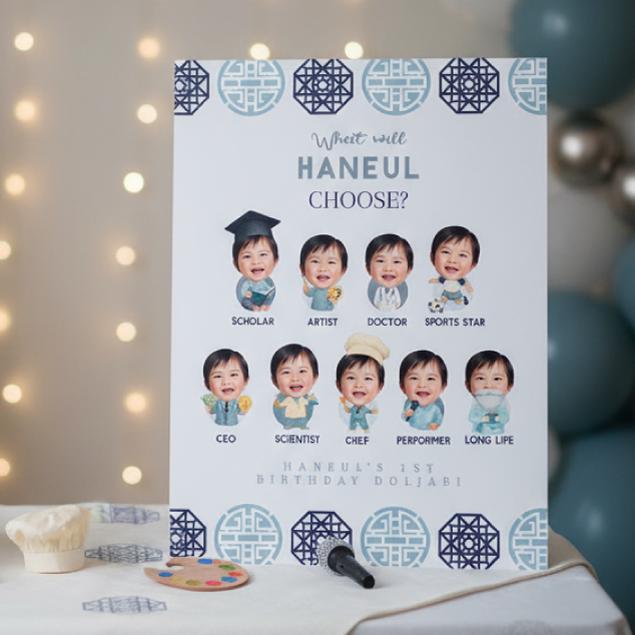 Doljanchi Party Package Personalized Editable Korean 1st Birthday Boy Templates, Instant Download