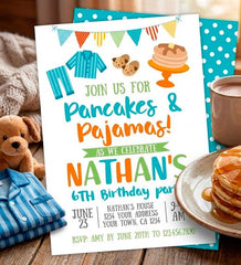 Sleepover Party Invitation Editable Template, Instant Download
