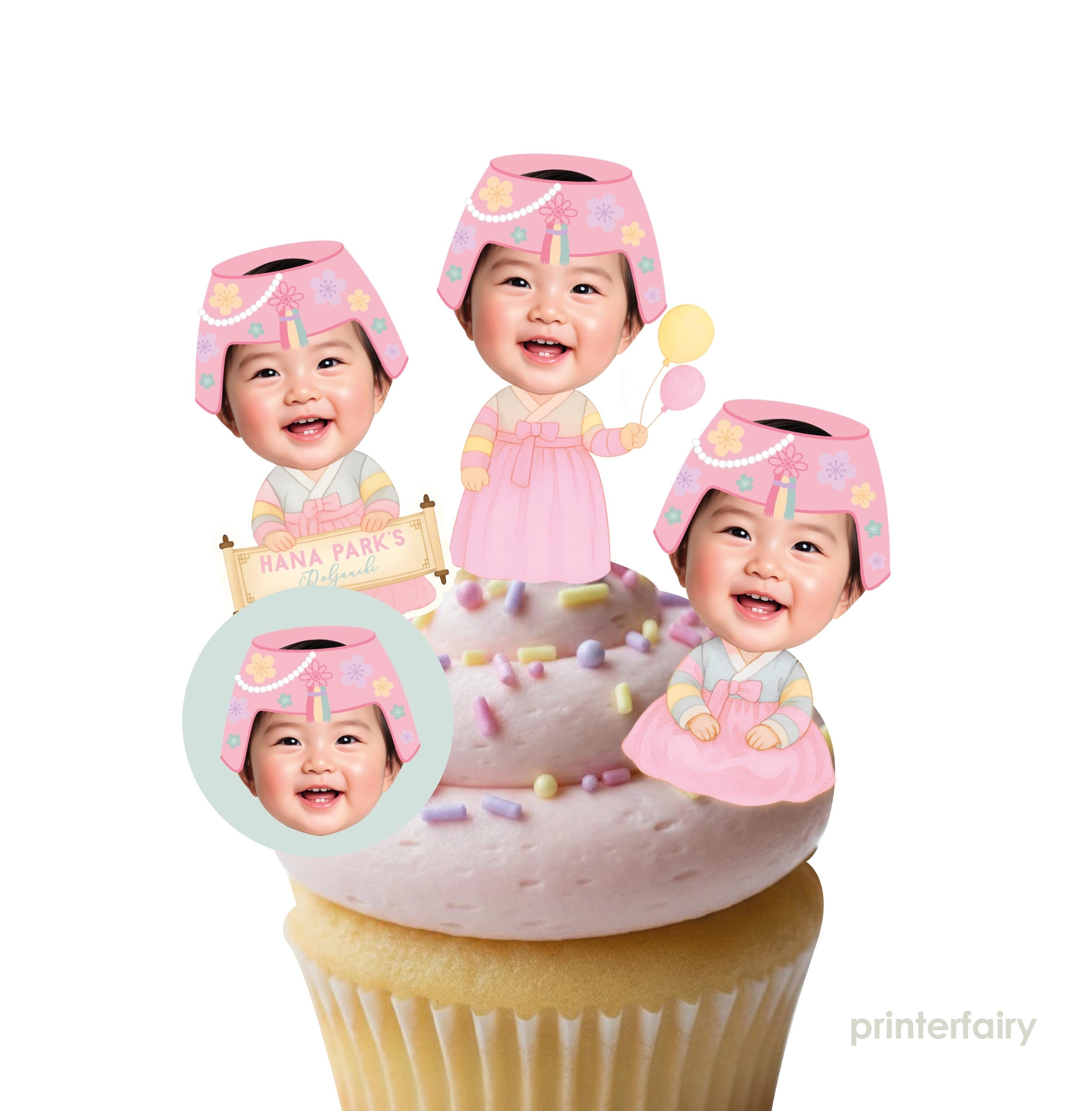 Doljabi Girl Party Bundle, Korean Doljanchi Printables, Instant Download