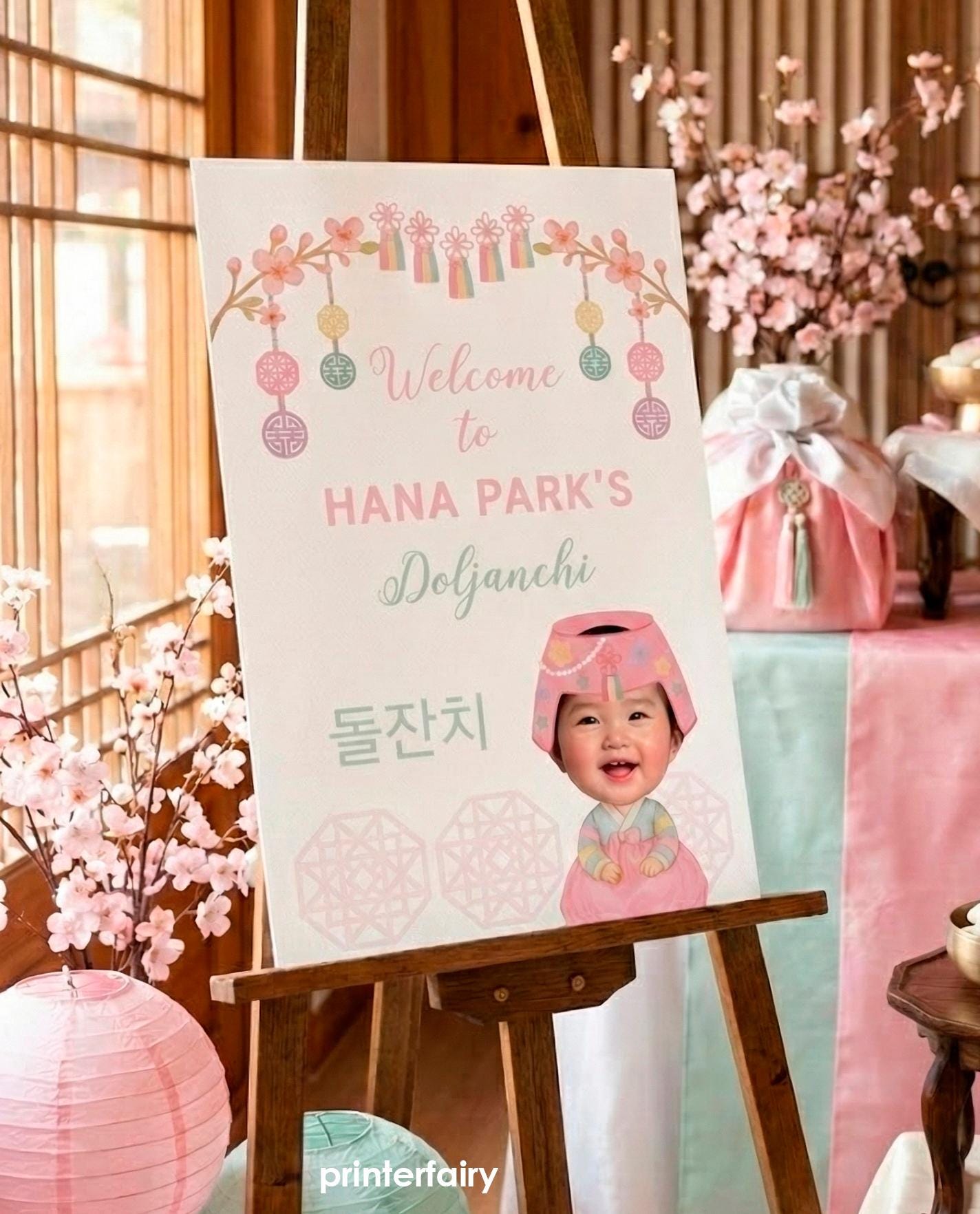 Doljabi Girl Party Bundle, Korean Doljanchi Printables, Instant Download