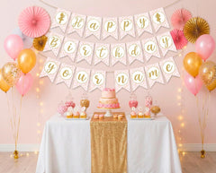 Editable Ballerina Birthday Banner, Ballet Party Decorations (Instant Download)