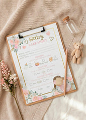 Reborn Accesories Birth Certificate, Care Sheet, Doll Health Check Editable Customizable Templates, Instant Download
