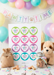 Puppy Treats Labels, Pet Adoption Party Tags (Digital Download)