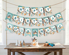 Puppy Birthday Party Editable Banner Template, Pet Adoption Party, Instant Download