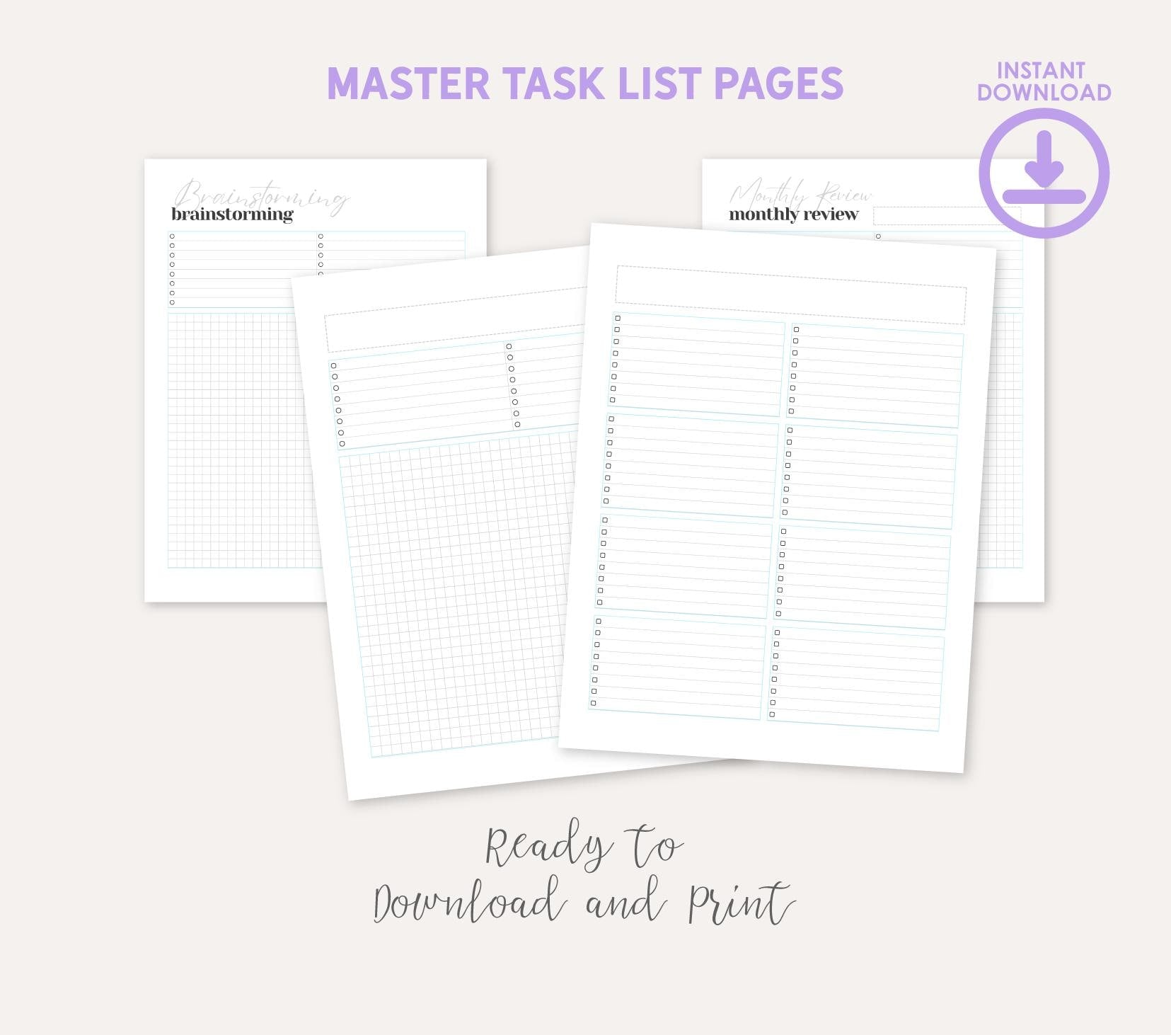 2026 Printable Planner, Monthly Weekly Planning, Minimal Aesthetic Planner PDF | Calendar, Reviews, Task Lists, Instant Download