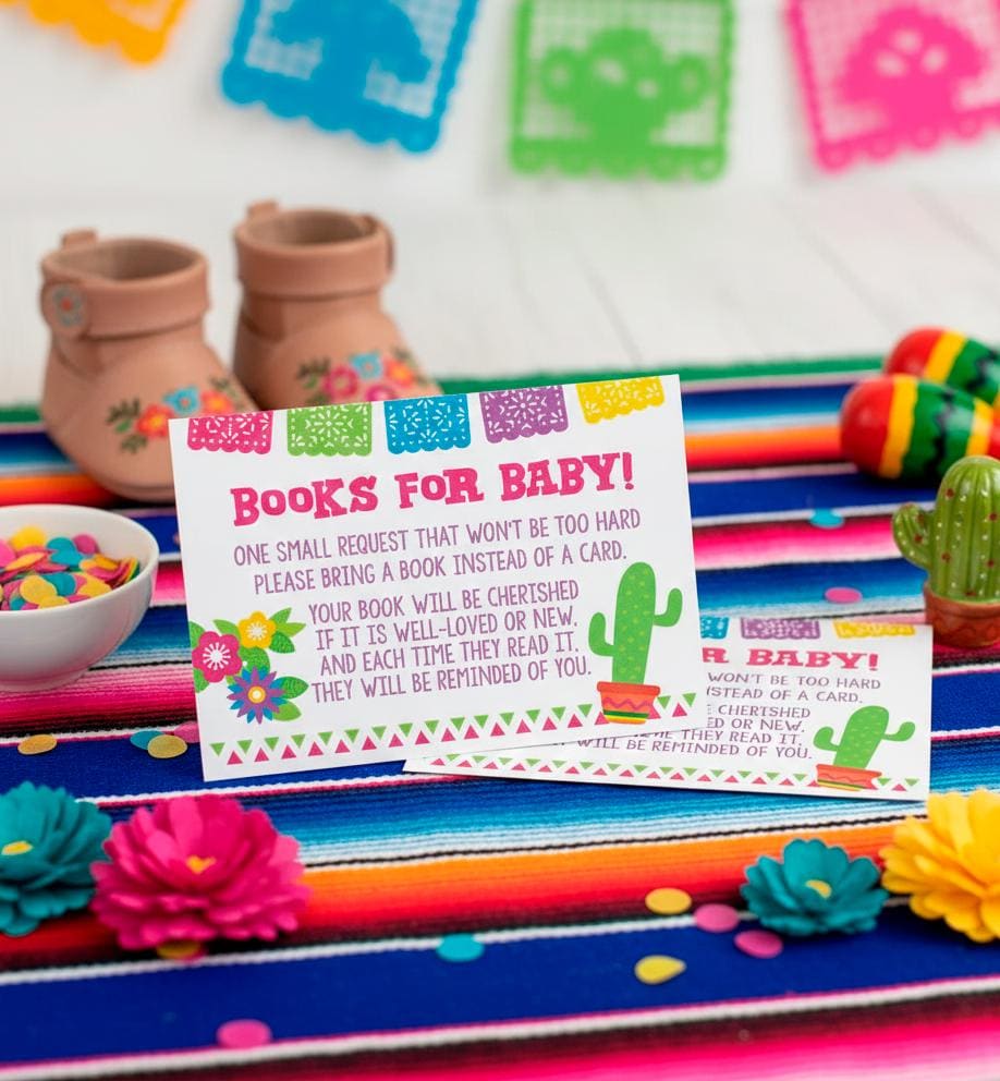 Cinco de Mayo Fiesta Baby Shower Books for Baby Insert (Digital Download)