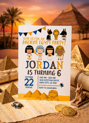 Egypt Birthday Party Invitation Editable Template, Museum Party Invite, Instant Download