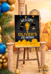 Egypt Birthday Party Welcome Sign Editable Template (Instant Download)