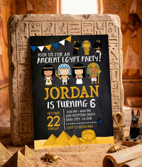 Egypt Birthday Invitation, Editable Template, Museum Party, INSTANT DOWNLOAD