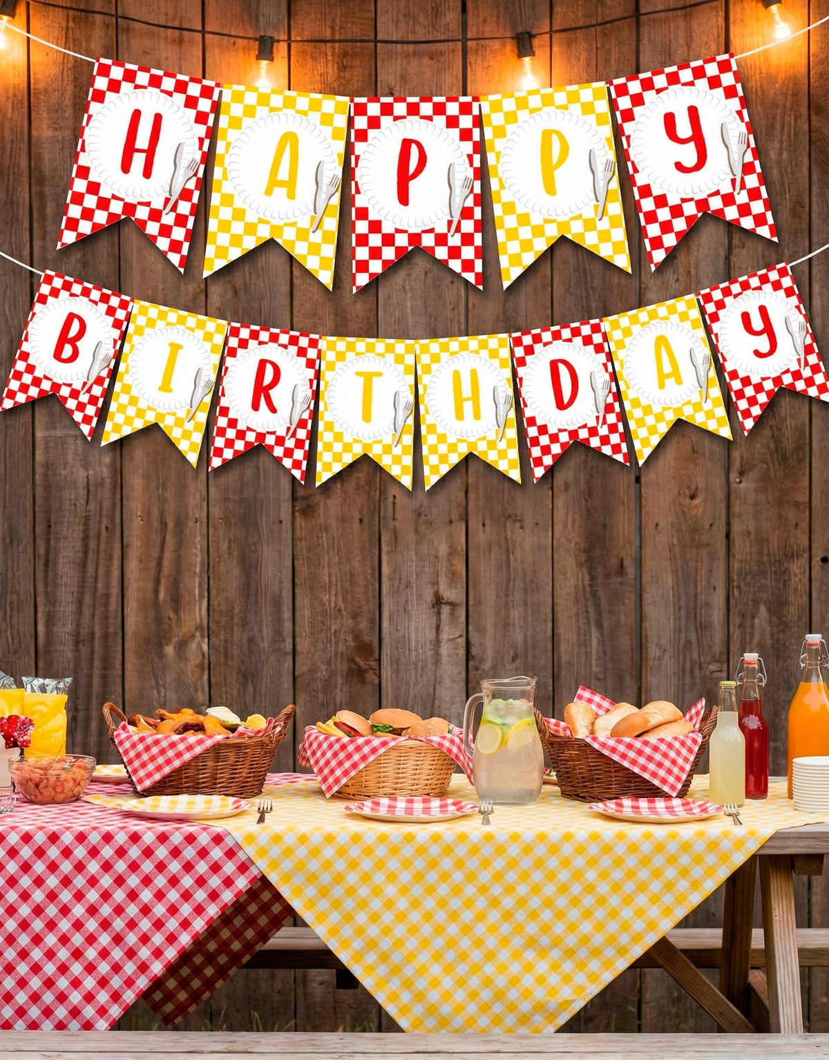BBQ Party Banner Editable Template, Digital Printable Design, Instant Download