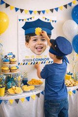 Police Birthday Party Personalized Pin the Badge Game, Digital Printable Design