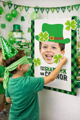 Pin the shamrock game, St Patricks day party game DIGITAL Personalized item