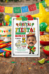 Cinco de Mayo Birthday Invitation, Fiesta Party Template, Editable (Digital Download)
