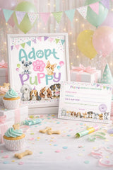 Puppy Adoption Certificate and Party Sign (Instant Download)