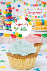 Mexican Fiesta Toppers, Editable TEMPLATE Label Stickers INSTANT DOWNLOAD