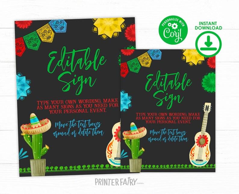 Fiesta Retirement Party Editable Templates Bundle (Digital Download)