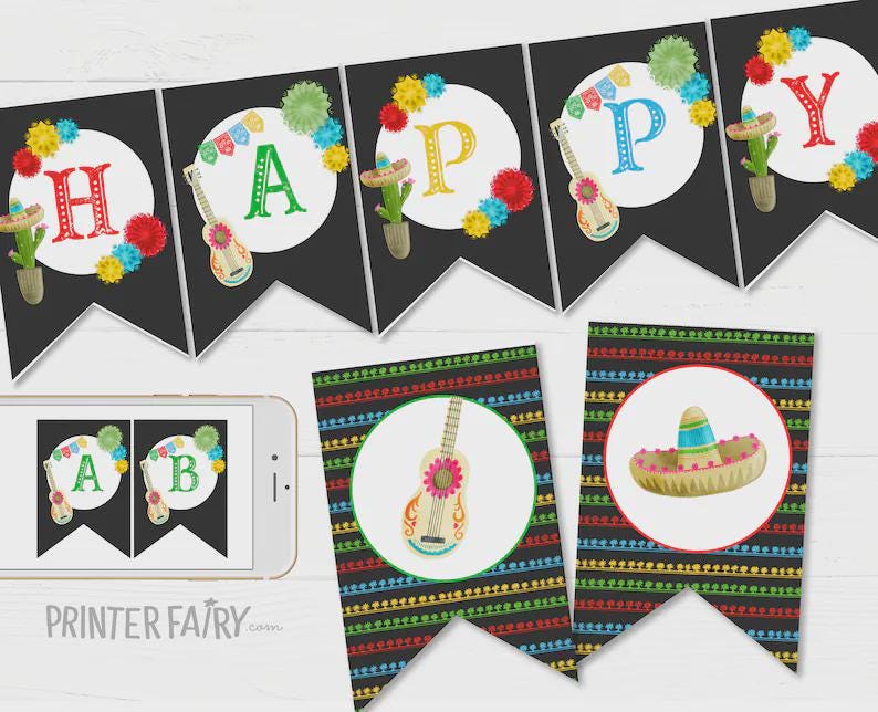 Fiesta Retirement Party Editable Templates Bundle (Digital Download)