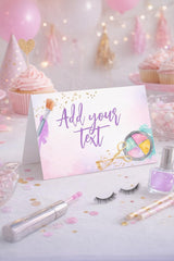 Spa Party Food Tents, Place Cards, Editable Template, INSTANT DOWNLOAD