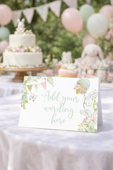 Easter Bunny Food Tent Cards, Spring Party Buffet Labels (Digital Download)