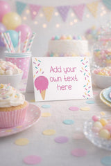 Ice Cream Food Tents, EDITABLE Template, Instant Download