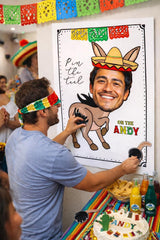 Personalized Photo Pin the Tail Game, Fiesta Bachelorette Party Decor (Digital Download)