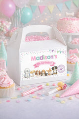 Puppy Adoption Party Box Labels, Dog Birthday Decorations (Instant Download)